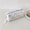 Cute Bow Pencil Bag Student Pen Pouch Large-Capacity Stationery Rulers Erasers School Supplies Cosmetics Makeup Brush Bag