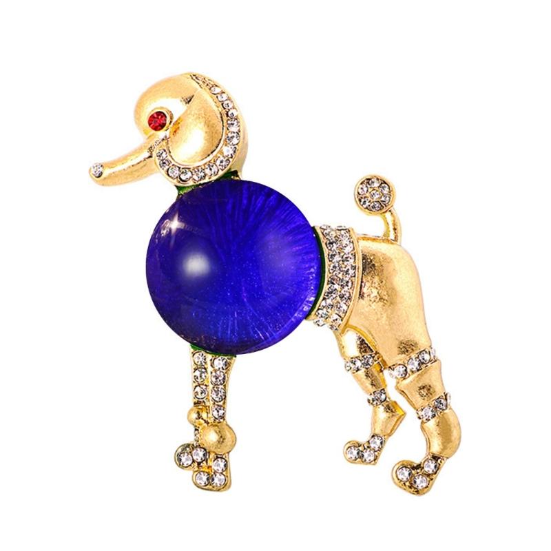 Elegant Poodle Brooch Secure Clasp Portable Alloy Jewelry for Formal Event Daily Wear