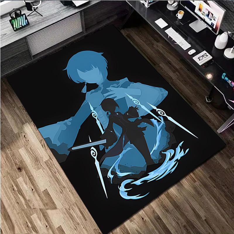 Genshin Impact Rug Home carpet Office Decorative Carpet For Living Room Bedroom Door Mat Floor Carpet Computer Chair Area Rug