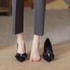 High Heels Women's Thin Heels Spring and Autumn New Temperament Pointed Head Shallow Mouth Bow Commuter Fashion Single Shoes Women