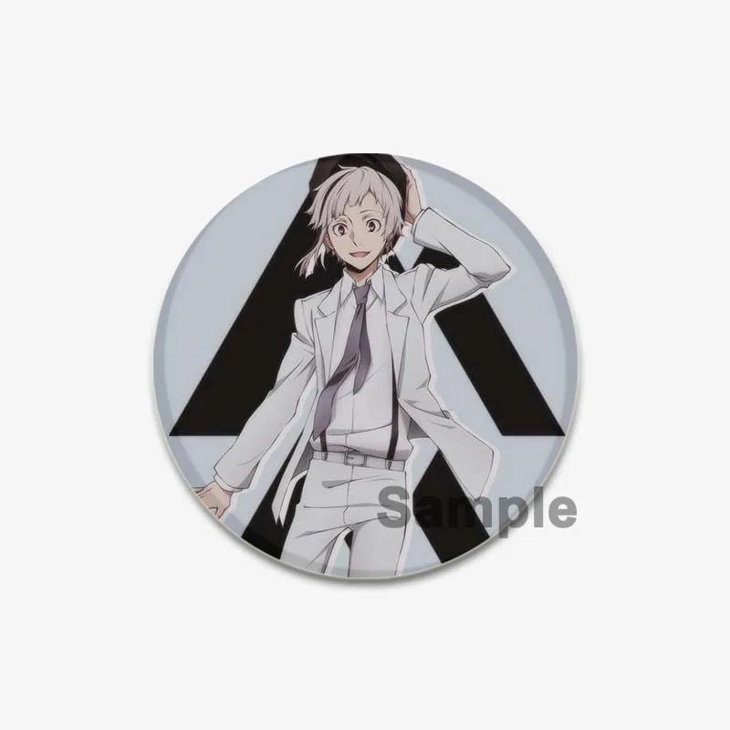 32/44/58mm Bungo Stray Dogs Pin Agency Atsushi Nakajima Dazai Osamu Soft Button Decorative Handmade Hat Badge Gift Accessory