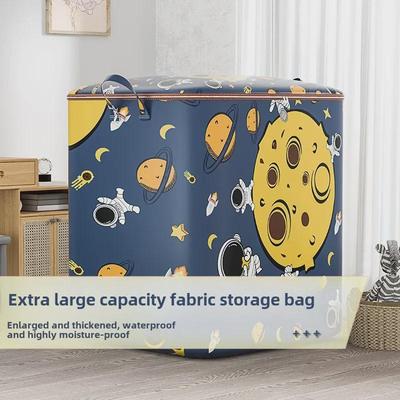 Giant Foldable Clothes and Quilt Storage Basket with Handles for Laundry, Dorm, or Moving