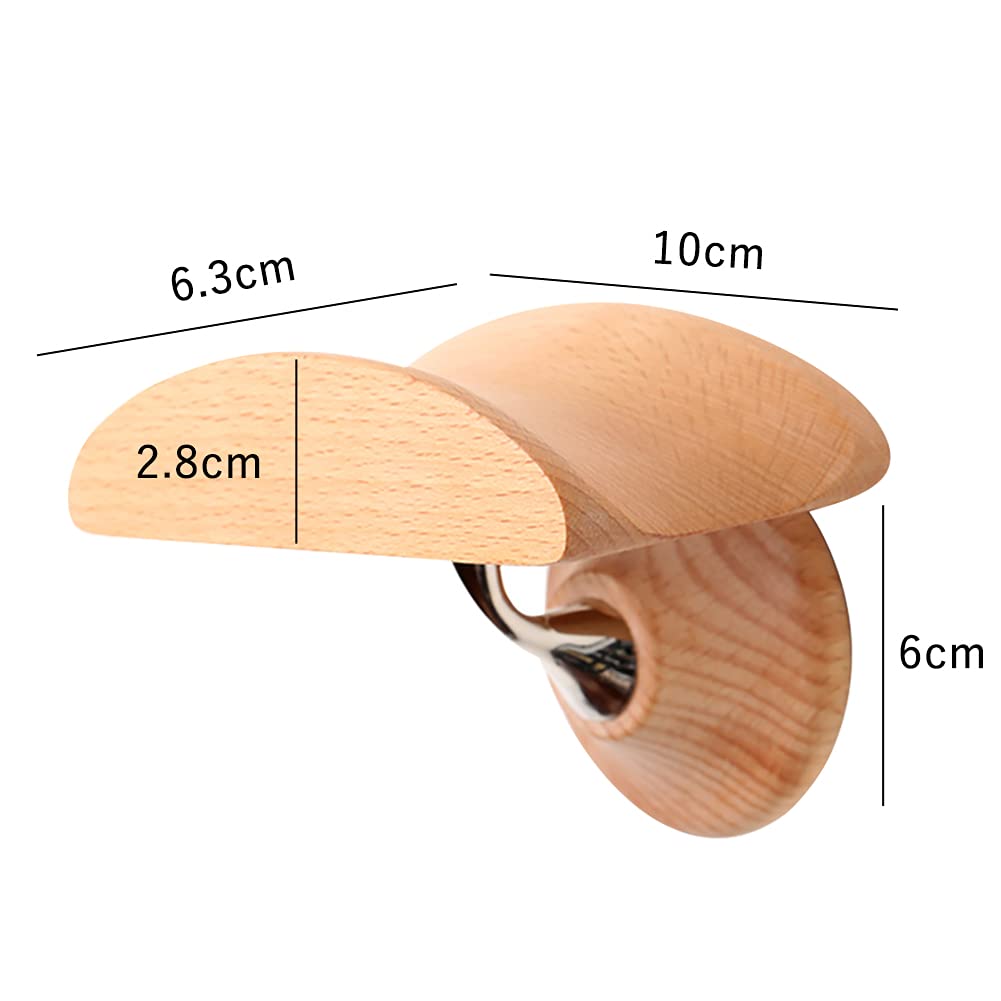 HIGHAWK Headphone Rack, Headset Hanger, Wall-Mounted Wooden Stand, Monitor Headphone Holder, Hanger, Punch-Free (Wooden Hooks)