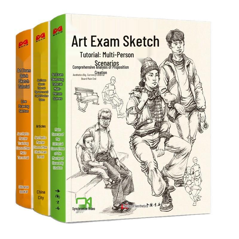 Video Sync: 3 Figurative Sketching Tutorials & Practice Books for Art Exams - Line Drawing & Human Anatomy