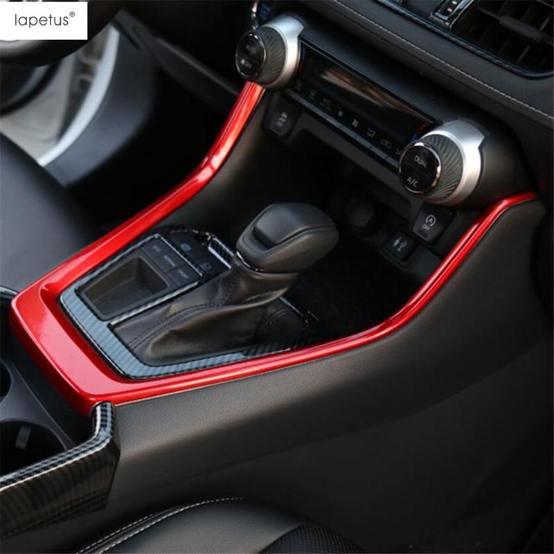 Central Control Gear Shift Panel Frame Decoration Cover Trim For TOYOTA RAV4 RAV 4 XA50  - 2024 ABS Carbon Fiber Accessories