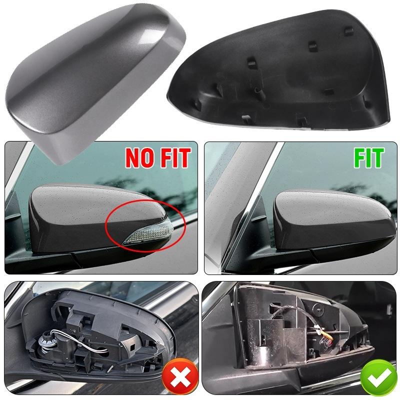 Car Side Wing Rearview Mirror Cover Cap Glossy Black White for Toyota Camry W/O Signal Light 2012 2013 2014 2015 2016 2017 US