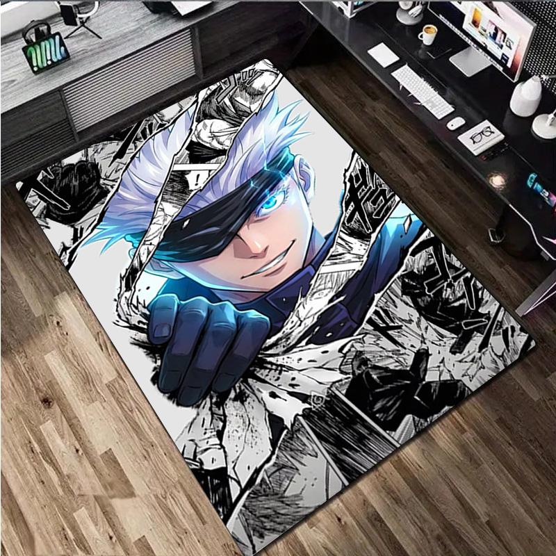 Gojo Satoru Rug - Home Carpet Office Decorative Carpet For Living Room Bedroom Door Mat Floor Rug Computer Chair Area Rug
