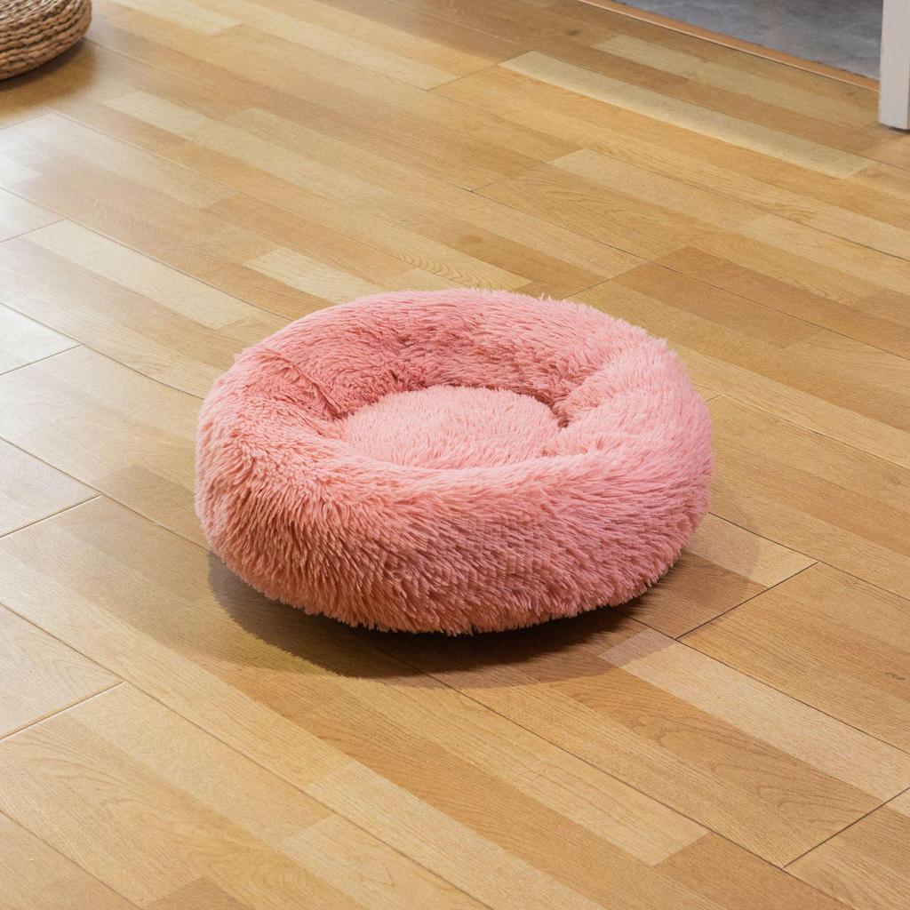 Cozy Plush Pet Nest: All-Season Round Cat & Dog Bed