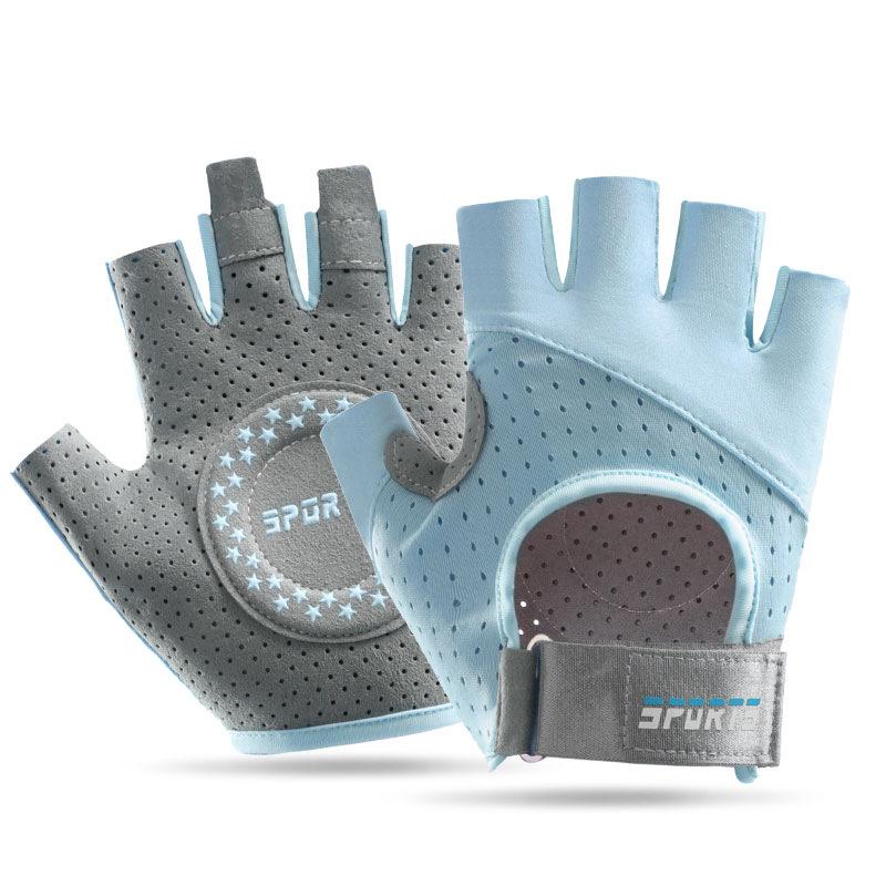 Sports cycling gloves women's half finger non-slip wear-resistant yoga outdoor running breathable fitness gloves