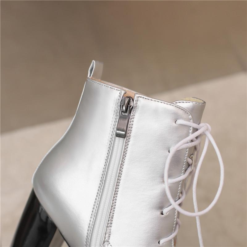 Women's high-heeled short boots autumn and winter new simple and comfortable thick-heeled large-size short boots