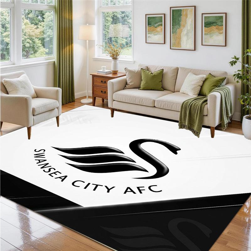 Swansea City Design Crystal Velvet Rug Soft Decorative Mat for Bedroom Entrance