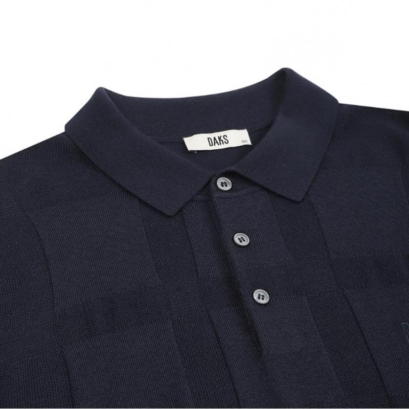 Daks 26ss Wool Blend Big Check Collar Knit Dmp1swtl201n1
