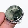 Grüner Aventurin Edelstein Handgefertigt 925 Sterling Silber Schmuck Ring 10 SU-10038