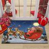 Merry Santa Holiday Design Doormat Durable Foot Mat for Festive Home Decor Hall Kitchen Living Room Bedroom Entry Mat