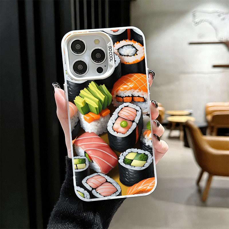 

Delicious Sushi Bento Soft Phone Case for iPhone 15 16 17 Pro Max 17Air 16E 14 Plus 13 12 Mini Shockproof Cover Back Shell iPhone 13 Pro
