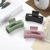 High-End Frosted Solid Color Hair Clip for Women