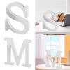 White Wood Letter, Freestanding Sturdy Desk Sign Table Centerpiece Ornament for Cabinet Fireplace Home Bookshelf Decoration