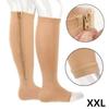 Unisex Tåløse Kompresjonssokker Sideglidelås Knehøye Sokker Forebyggingssokker