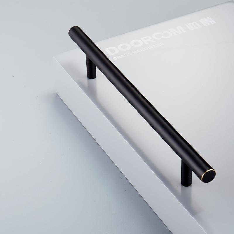 Dooroom Yu'an Brass Furniture Handles Nordic Modern Pastoral Wardrobe Dresser Cupboard Drawer Cylinder Black/Gold Pulls Knobs