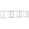 VidaXL Cage pour Chien avec Portes, Chenil pour Chien, Maison pour Chien, Niche de Jardin Terrasse, Gris 6x2x1,5 m Acier 3209574
