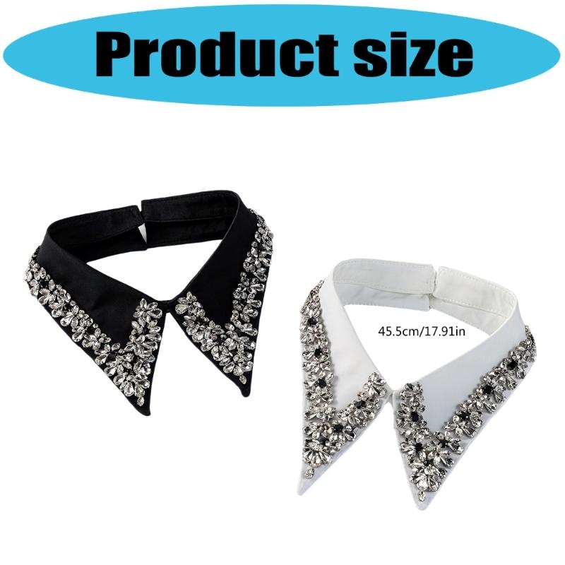 Strass-verzierter bequemer Polyester-Faux-Kragen für Geschäftsveranstaltungen und Abendanlässe