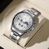 Gohuos 9815 Top Brand Luxury Men's Watches Stainless Steel Luminous Hands Casual Waterproof Watches with Free Gift 8 Accessories