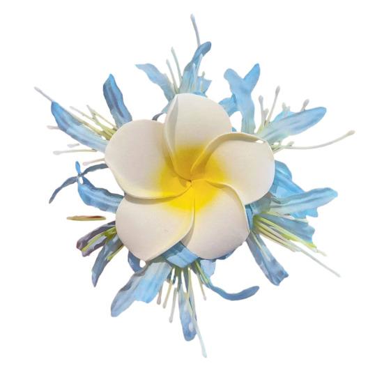 

Large Artificial Flower Hair Clip Women Non-Slip Side Hair Clamp Decorative Floral Hairpin Vacation Weddings Party Hair Accessories синій