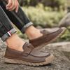 38-46 Handgefertigte Leder Herrenschuhe Lässige Spaltleder Schuhe Herren Slipper Komfortable Laufschuhe Fahrschuhe Mokassins Herren Flache Schuhe