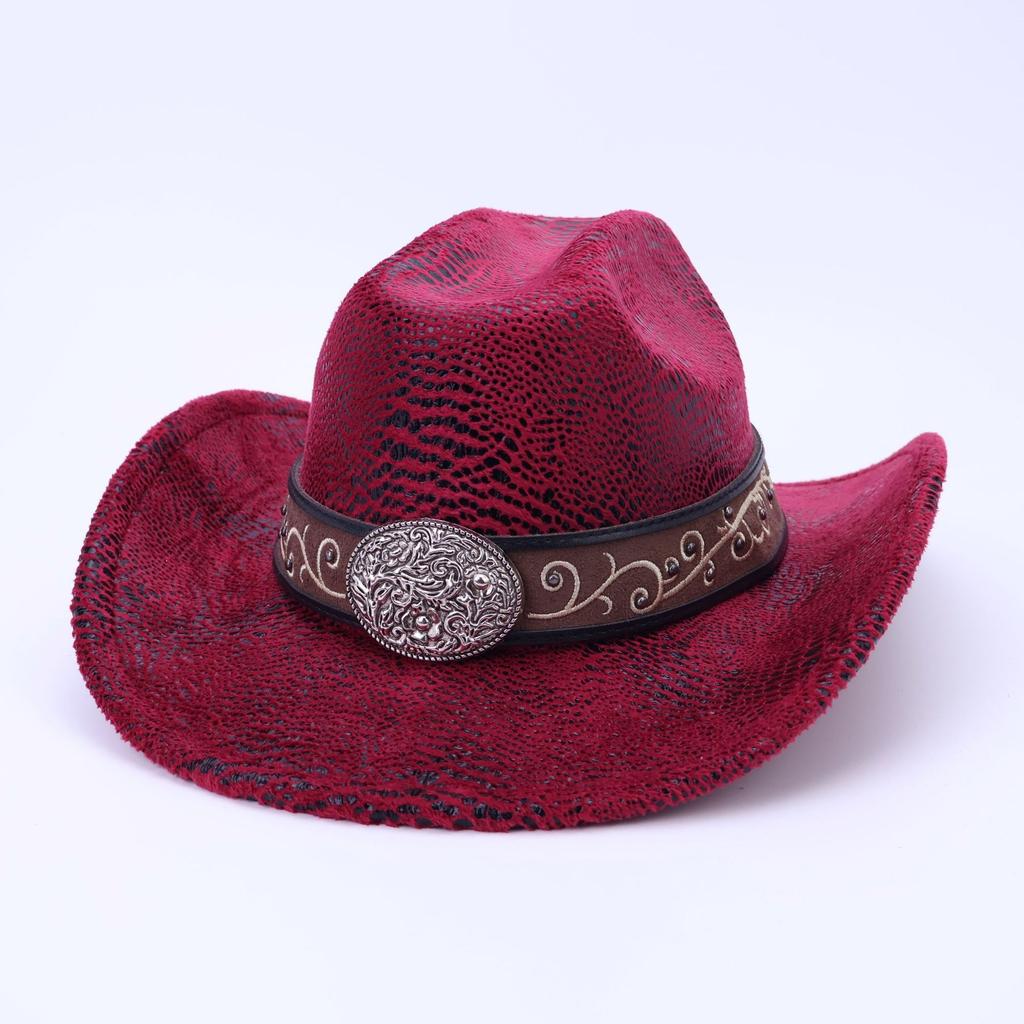 Amazon Cross-Border Explosion, European And American Classic Crocodile Pattern, Western Cowboy Hat, Men'S And Women'S Fashion One-Word Jazz Top Hat