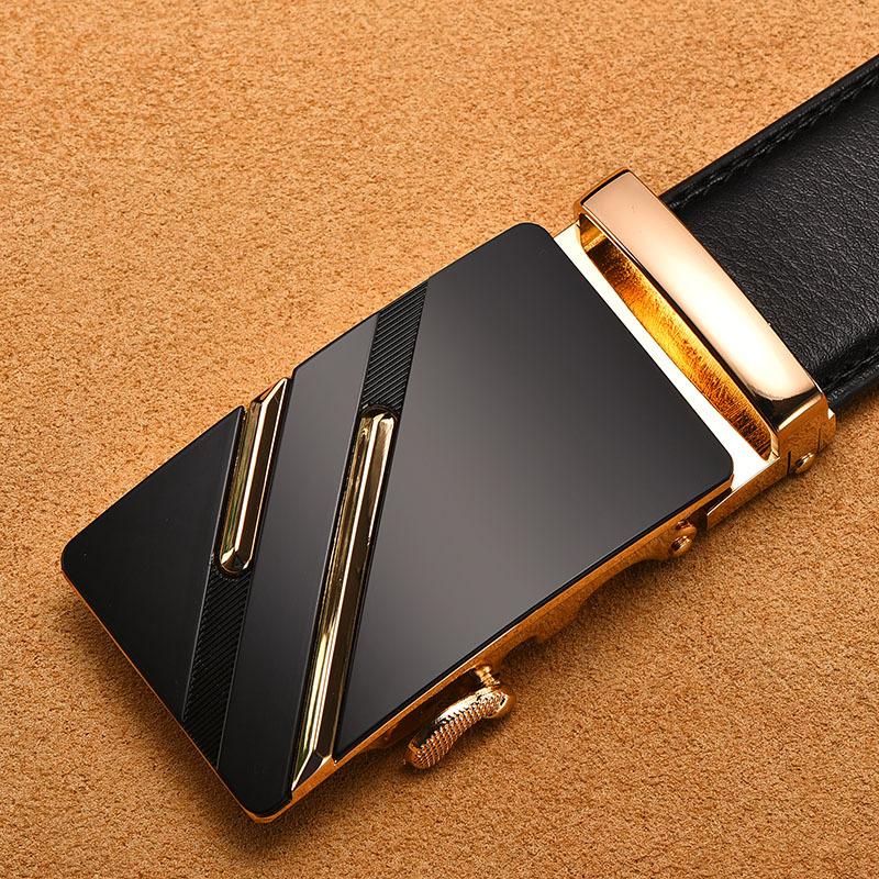 Men'S Automatic Buckle Belt True Two-Layer Cowhide Automatic Buckle High-End Men'S Pants Belt Business Source