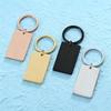 Laser-Engraved Stainless Steel Rectangular Keychain Gift
