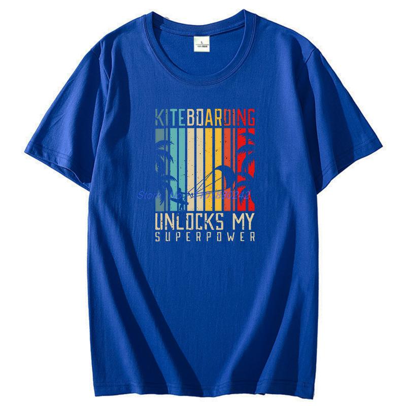 Vintage Kiteboarding Kitesurfing Funny Graphic T Shirts Birthday Gifts Tshirt Cotton Short Sleeve Tshirts Mens Print T Shirt