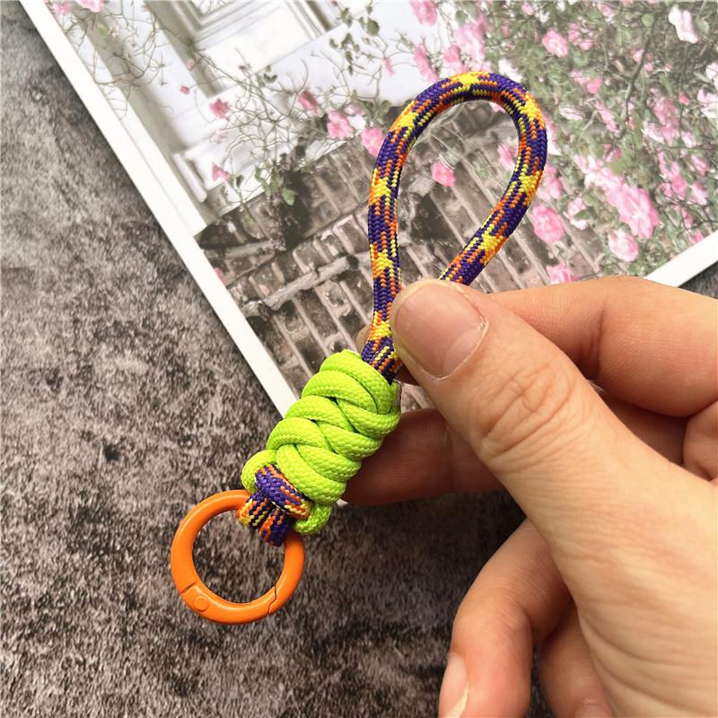 Key Ring Lanyard Matching Color Cellular Pendant Braided Cord Rope Keychain Anti-lost Sling Key Landyard Premium Accessories