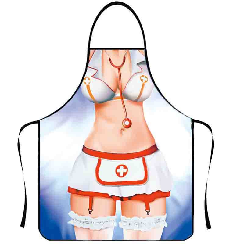 Playful Muscle Body Pattern Sleeveless Apron Washable Kitchen Apron For Barbecue Friend Gathering Party Gift