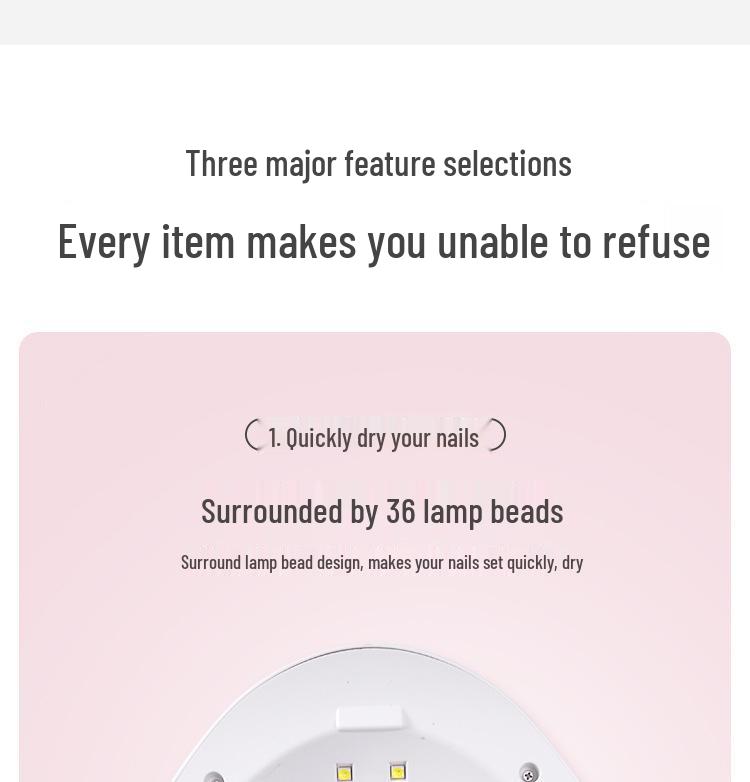 80W LED Nail Art Fast-Drying Lamp for Salon & Home - Quick Dry Gel Polish Therapy, No Hand Darkening