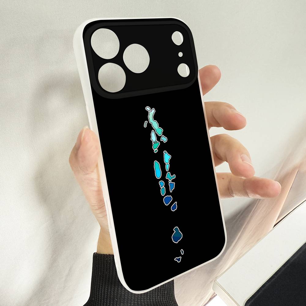 

Maldives MAP LOGO Phone Case For iPhone 14,16,15,11,13,17,12,Air,Mini,Plus,E,Pro,Max Magnetic Magsafe Frosted Cover iPhone16pro