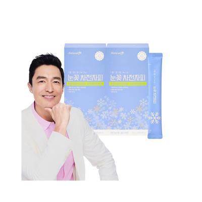 2 Schachteln Schneeblumen-Flohsamenschalen (Insgesamt 28 Beutel / Ballaststoff-Probiotika Gold Kiwi Geschmack)