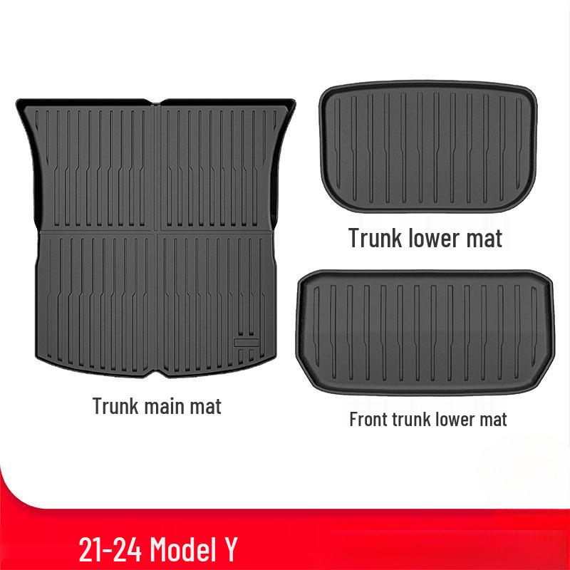 Custom TPE Trunk Mat for Tesla Model Y/3 - Front & Rear Cargo Protection