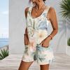 Plus Size Womens Tank Short Romper With Pockets