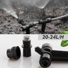 1/4" Misting Nozzles with Stake Adjustable Atomizer Sprayers 4/6mm Quick Push Slip Lock Outdoor Irrigation Watering Sprinklers