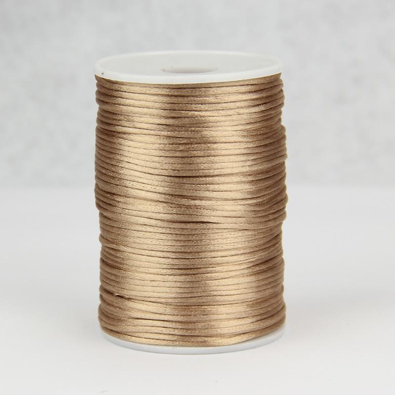 

50 80yards/roll 1.5/2mm Korean Braided Macrame Nylon Cord Rope For Chinese Knot Jewelry Making DIY Bracelet Accessories 1.5mm 80yards хаки