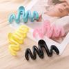 Cream Wave Acrylic Shark Hair Clip - Korean Design Hair Accessory