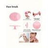 1Pcs Facial Cleanser Mini Handheld Oval Scrubber Massage Brush with Hair Water Deep Cleansing Gentle Exfoliating Massaging Facial Cleanser Skin Care
