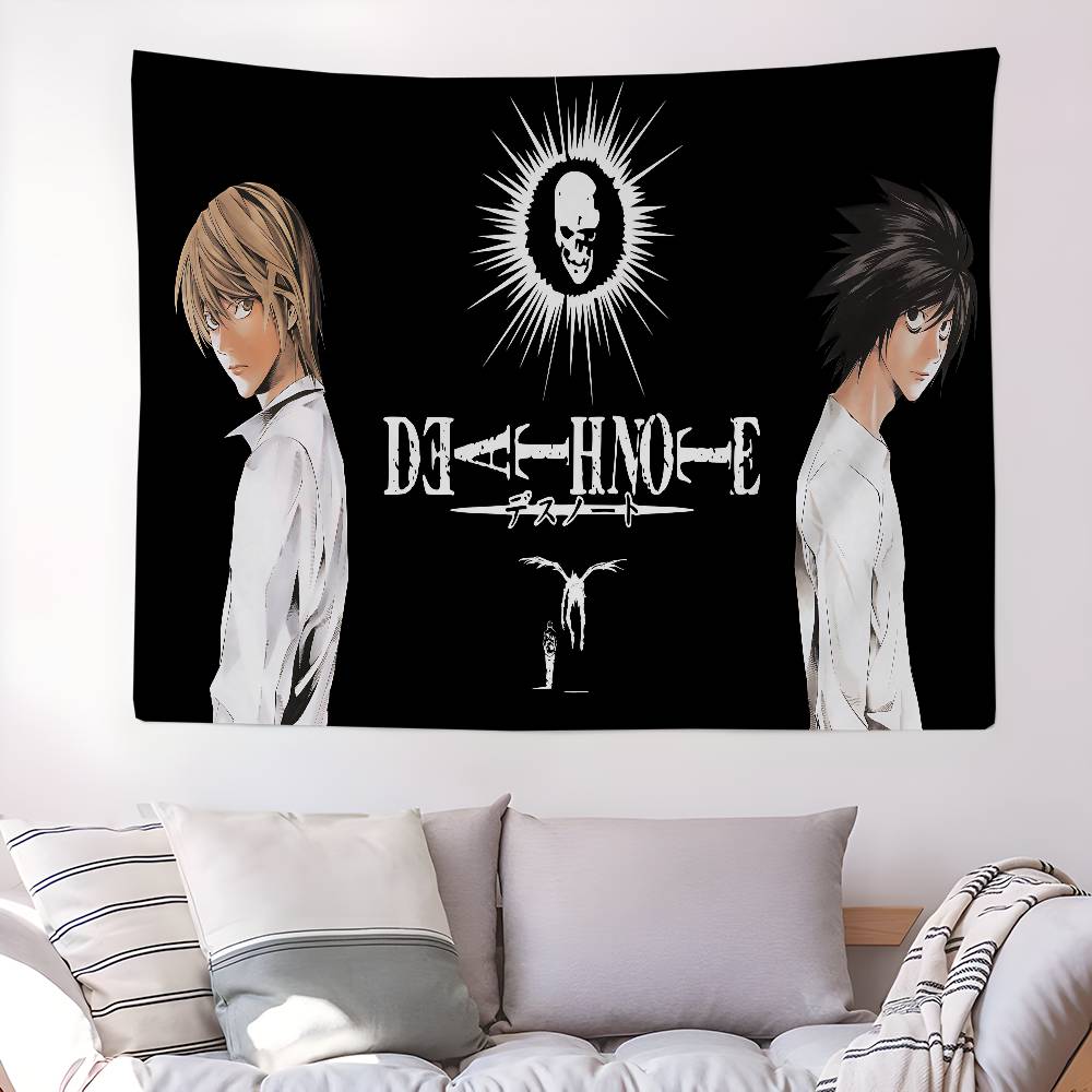 Classic Anime DDeath NNote Colorful Tapestry Wall Hanging Bohemian Wall Tapestries Mandala Wall Hanging Sheets