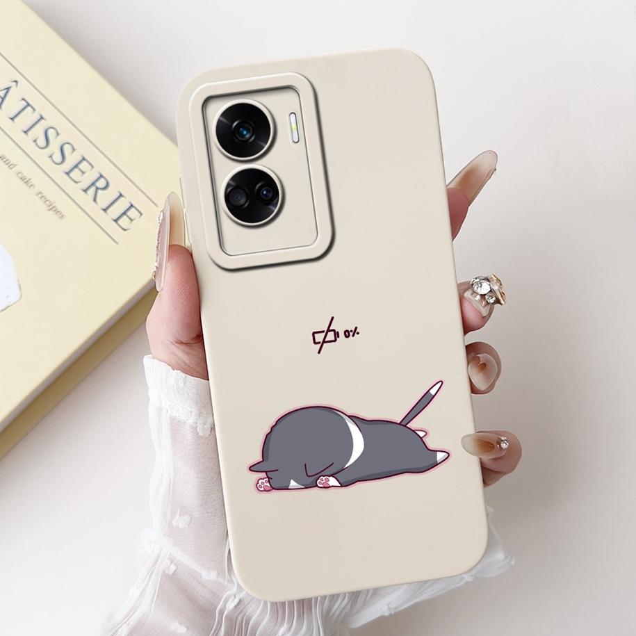 For Honor 90 Lite Case CRT-NX1 Shockproof Cover Popular Flower Soft Liquid Silicone Phone Case For Honor 90 Lite 2023 Funda 6.7"