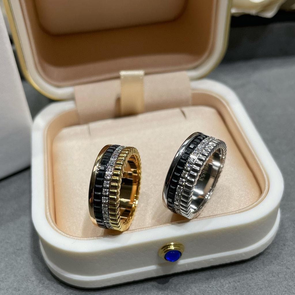 Hot Brand Vintage Women's Rings Diamond Luxury Jewelry for Women Designer Pure Rings 925 Sterling Silver Lovers Weeding Rings