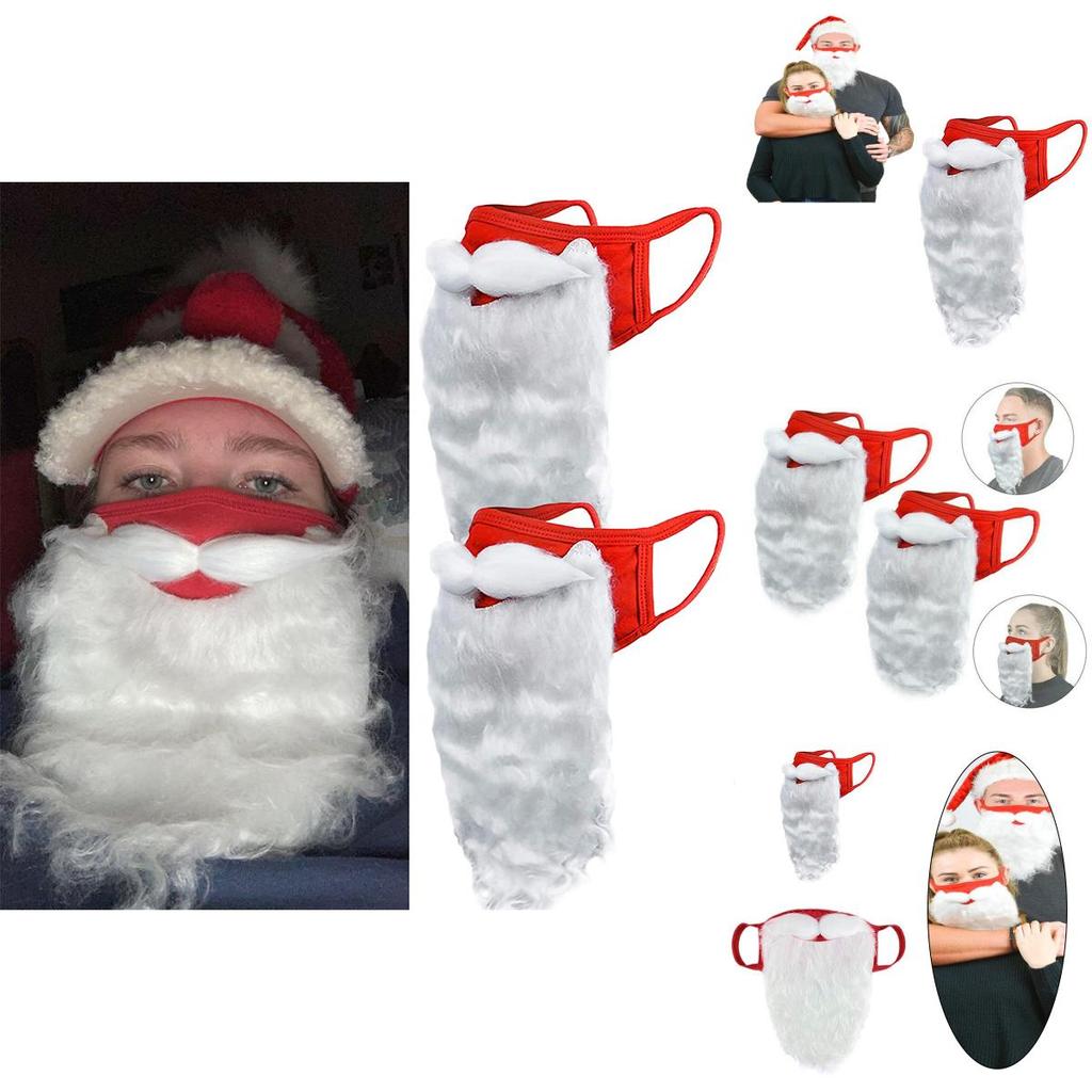 Soft And Breathable Adult Unisex Funny Santa Claus Beard For Xmas Cosplay