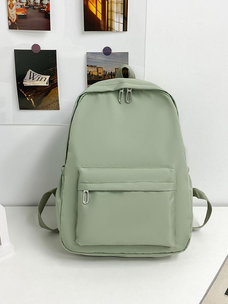 Schoolbag Casual Large Capacity Backpack Ins Style Fashion Girl Korean Version Solid Color Simple College Student Schoolbag Travel Backpack
