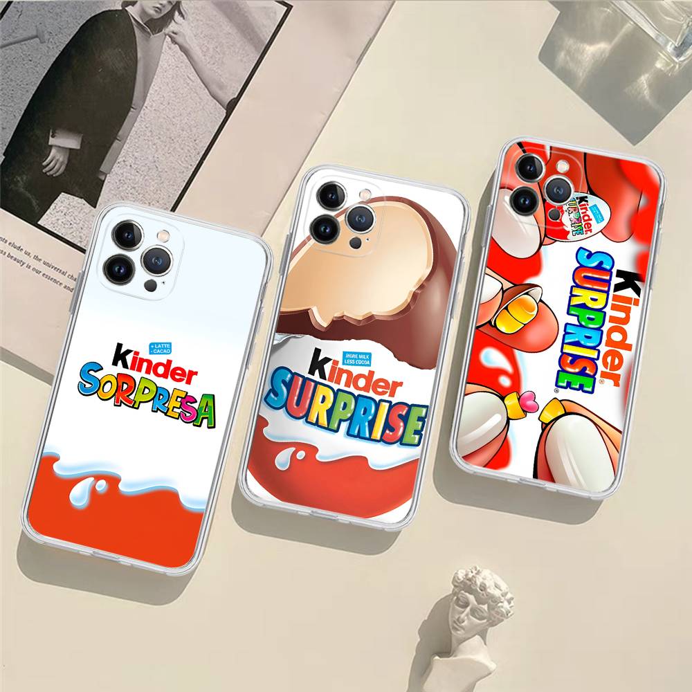 Trolly Egg KINDER JOY Surprise Phone Case For IPhone 17 16 15 14 13 12 11 Pro XS Max Plus Soft Silicone Cover