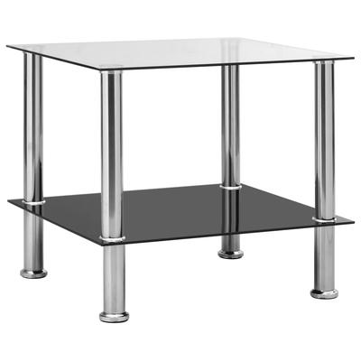 Vidaxl Side Table, Transparent, 45X50X45 Cm, Tempered Glass